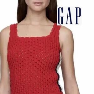 GAP red crochet tank top,. XL,  GP1498